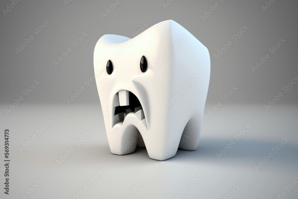 3D tooth loss. Mouth and teeth health concept. Various dental diseases