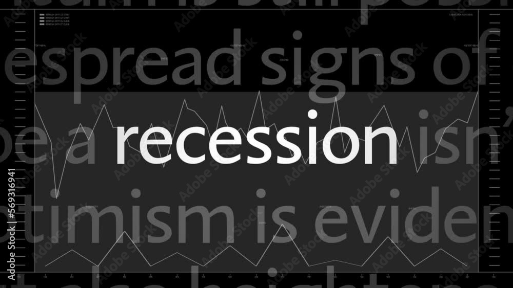 Crisis titles, financial crash, economy recession concept. 4K video animation Crisis titles, financial crash, economy recession concept. 4K video animation
