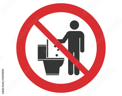 Do not throw paper in the toilet symbol. 
