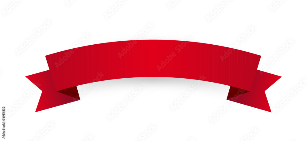 Red label with ribbon on gradient vector illustration Red label with ribbon on gradient vector illustration