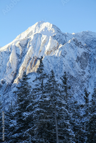 Tonale ski resort with Rhaetian Alps
