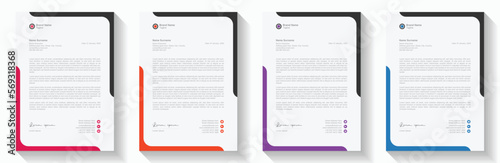Modern Creative & Clean business style letterhead bundle of your corporate project design. letterhead flyer corporate official minimal creative abstract professional informative newsletter magazine.
