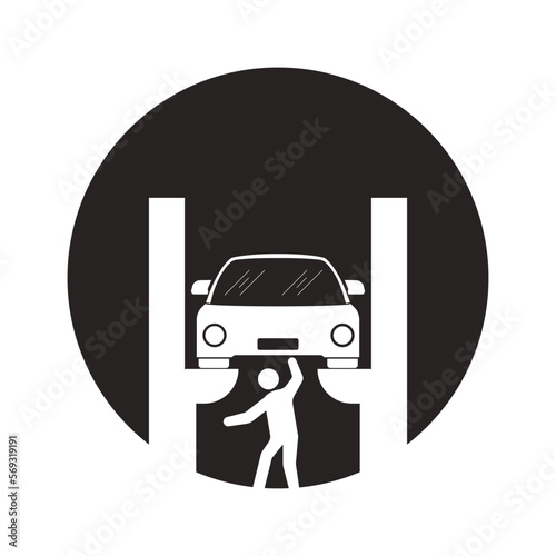 car lift hydraulic icon