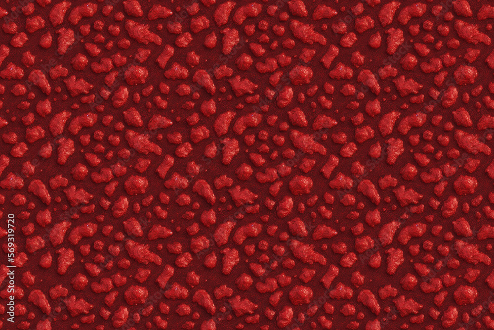 Tileable backdrop of abstract blood lumps, red and black, dropped on tar. Overhead shot.
Tileable backdrop of abstract blood lumps, red and black, dropped on tar. Overhead shot.