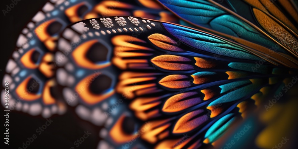 Obraz premium Detailed butterfly wings texture