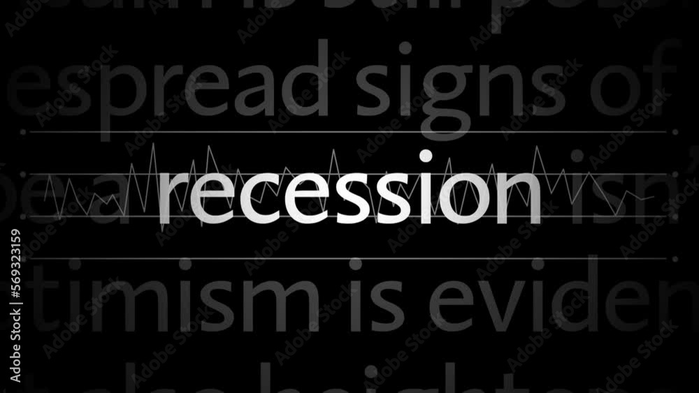 Crisis titles, financial crash, economy recession concept. 4K video animation Crisis titles, financial crash, economy recession concept. 4K video animation