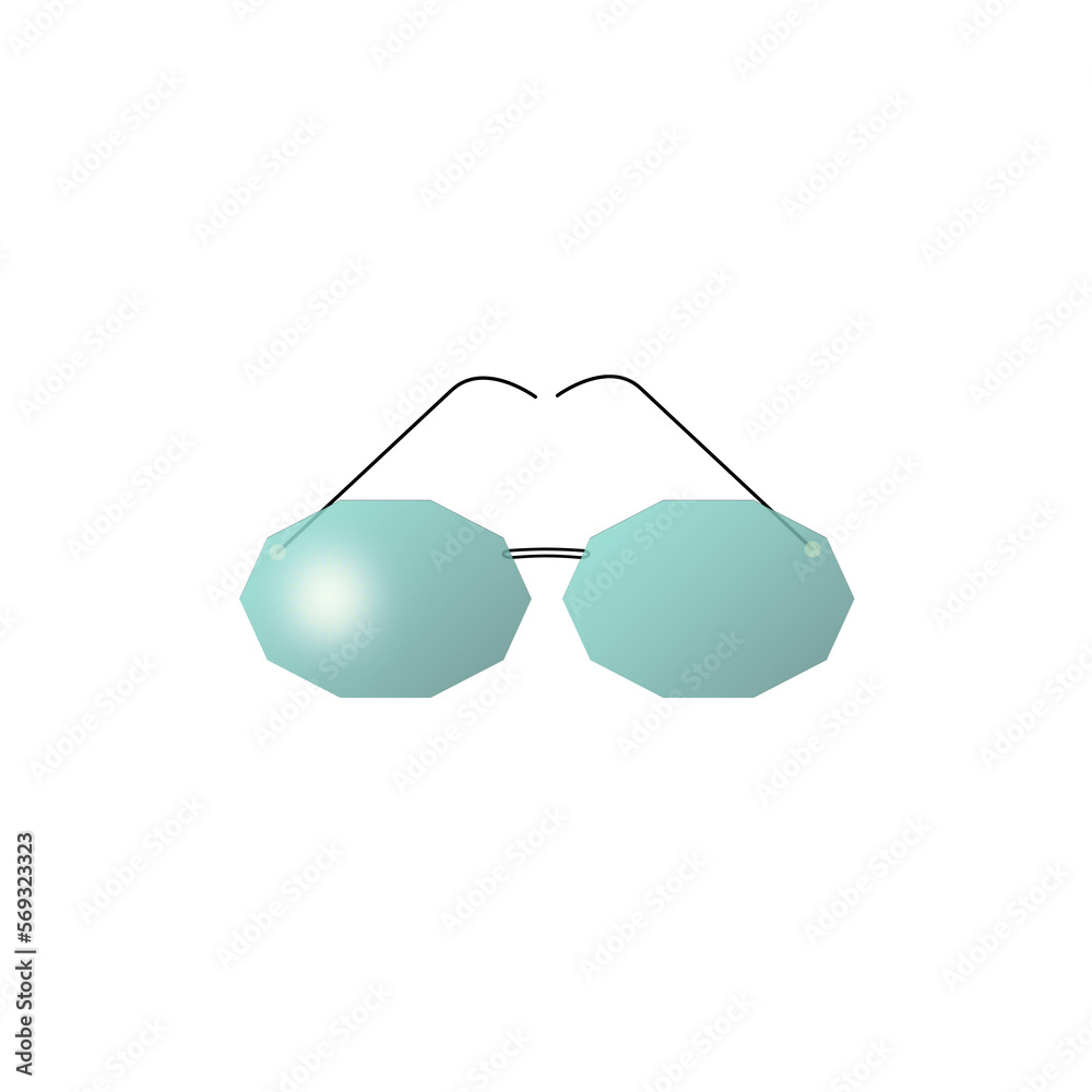 illustrazione con occhiali da sole senza montatura su sfondo trasparente illustrazione con occhiali da sole senza montatura su sfondo trasparente