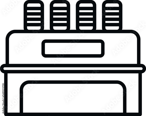 Thread machine icon outline vector. Cotton factory. Sewing textile