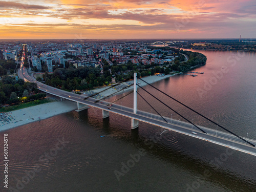 red sky in Novi Sad photo