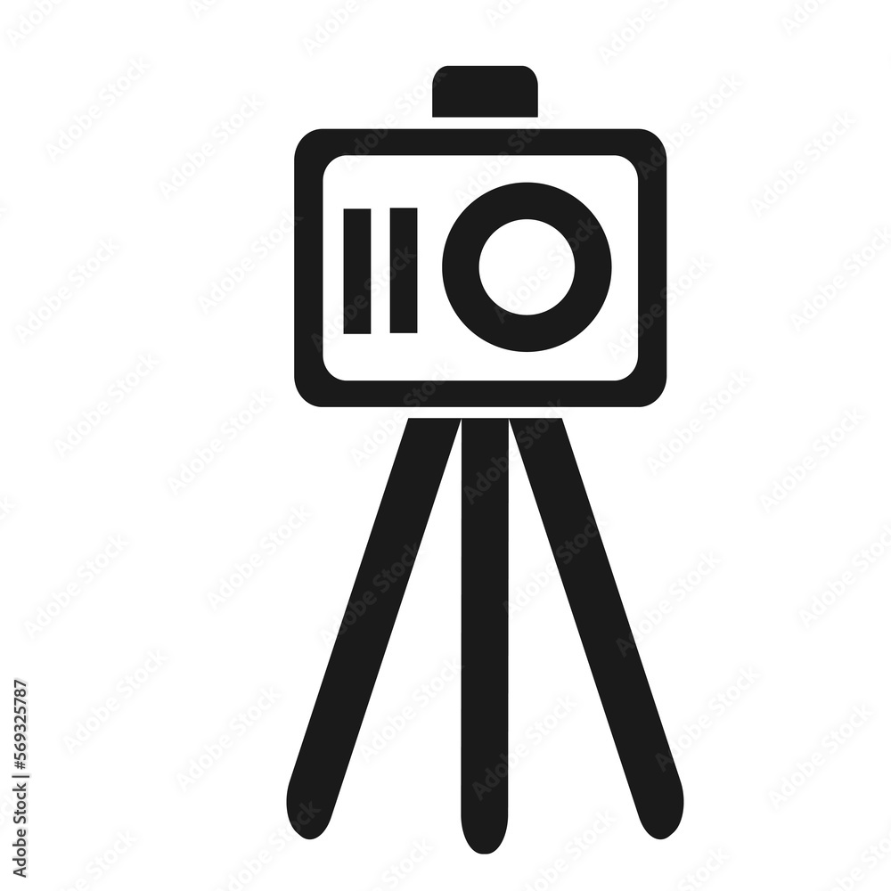 Vector illustration, camera icon on a tripod. Vector illustration, camera icon on a tripod.