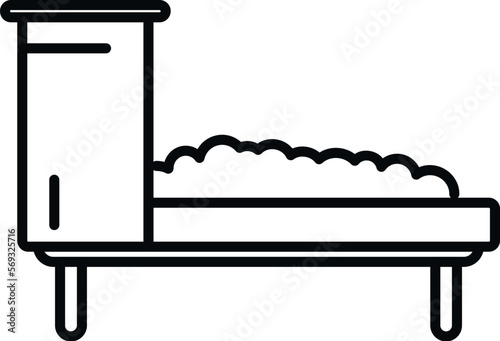 Cotton production icon outline vector. Factory thread. Sewing machine