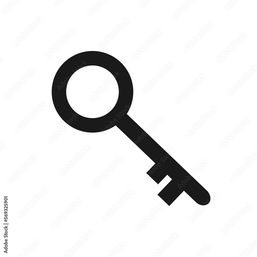 Vector illustration, lock key icon. Vector illustration, lock key icon.