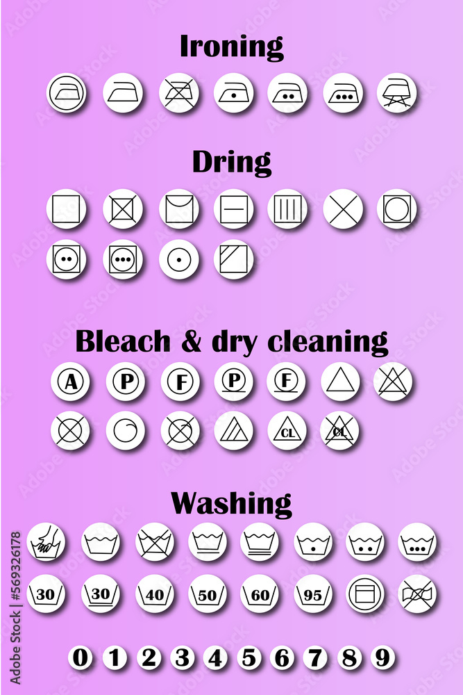 LAUNDRY SYMBOLS LAUNDRY SYMBOLS