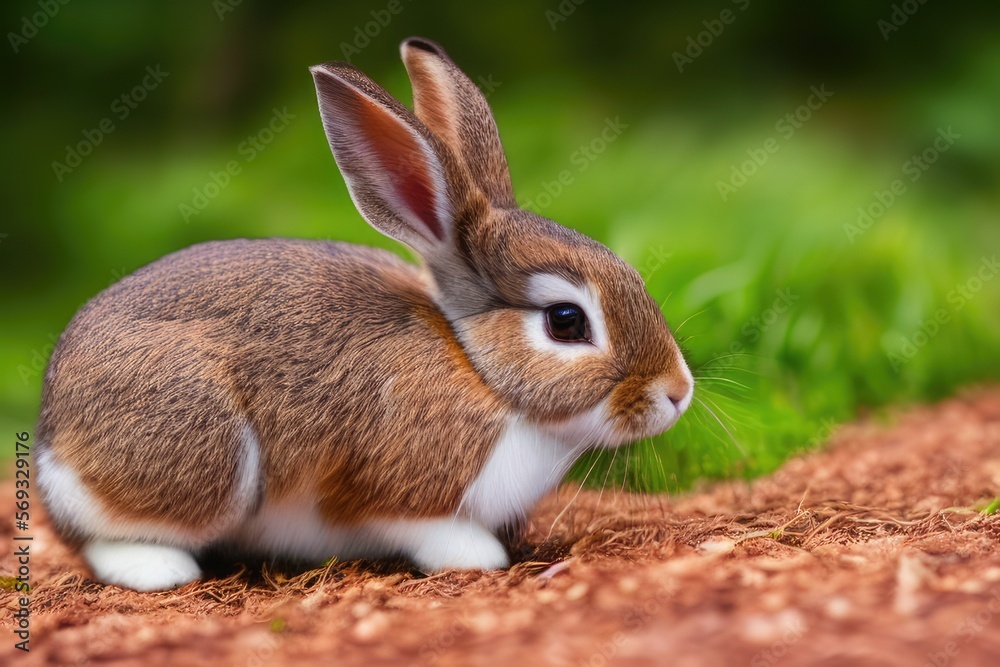 High-Resolution Image of a Cute and Playful Rabbit, Perfect for Adding a Wholesome and Adorable Element to any Design Project High-Resolution Image of a Cute and Playful Rabbit, Perfect for Adding a Wholesome and Adorable Element to any Design Project