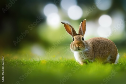 High-Resolution Image of a Cute and Playful Rabbit, Perfect for Adding a Wholesome and Adorable Element to any Design Project © Gabriele