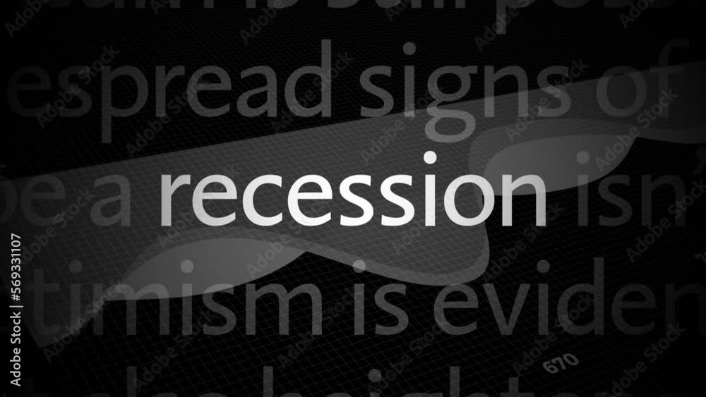 Crisis titles, financial crash, economy recession concept. 4K video animation Crisis titles, financial crash, economy recession concept. 4K video animation