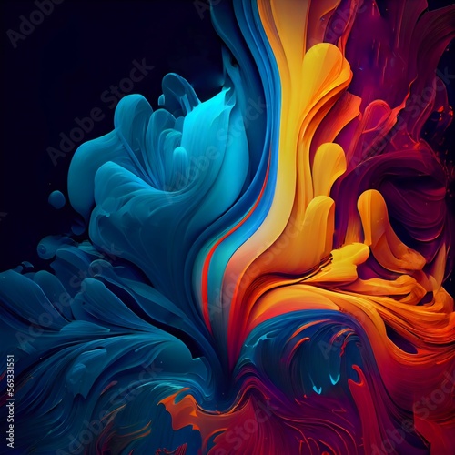 Abstract art background with a variety of colors and textures.