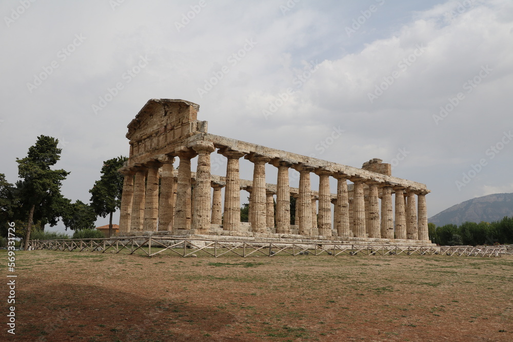 Temple of Athena in Paestum, Campania Italy