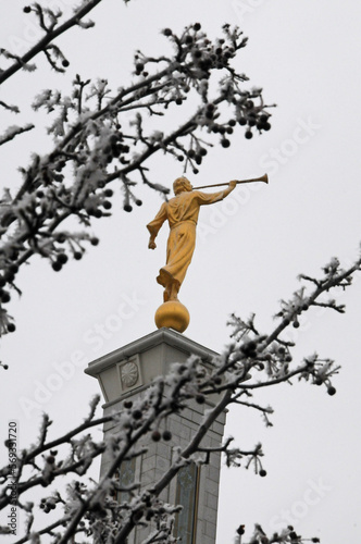 Angel Moroni in winter