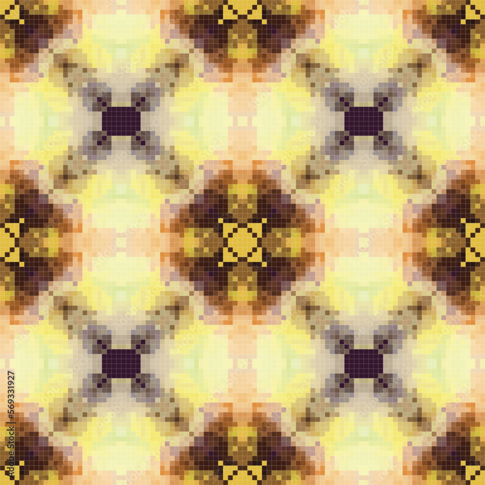 Mediterranean mosaic seamless pattern design. Mediterranean mosaic seamless pattern design.