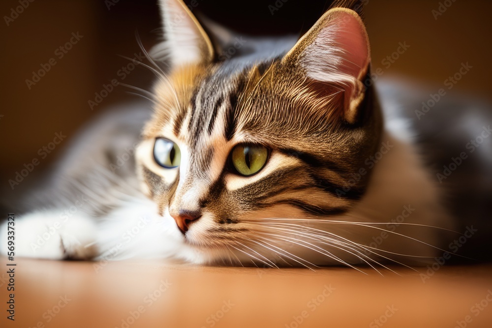 High-Resolution Image of a Majestic Cat Showcasing its Graceful and Playful Nature High-Resolution Image of a Majestic Cat Showcasing its Graceful and Playful Nature