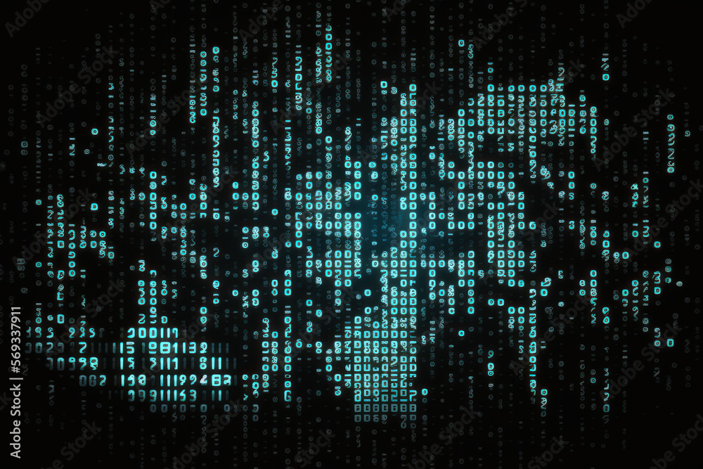 digital matrix code desktop background Generative AI, Generativ, KI digital matrix code desktop background Generative AI, Generativ, KI