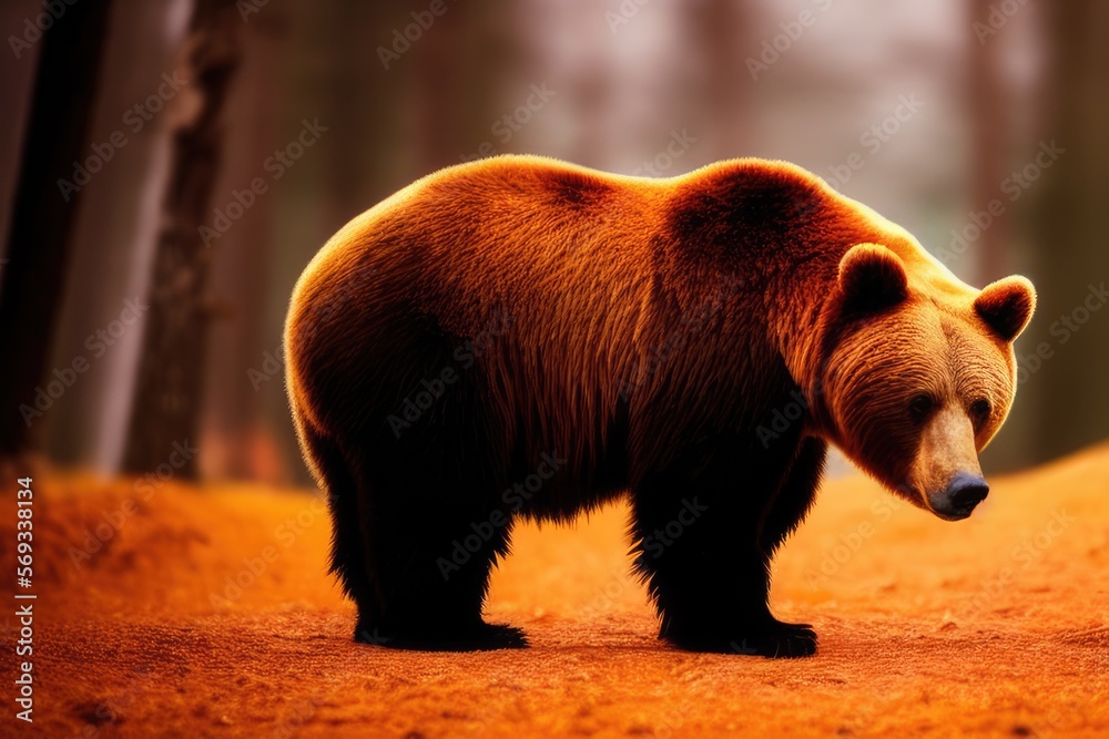 High-Resolution Image of Majestic Bear in its Natural Habitat, Perfect for Adding a Grand and Impressive Element to any Design Project High-Resolution Image of Majestic Bear in its Natural Habitat, Perfect for Adding a Grand and Impressive Element to any Design Project