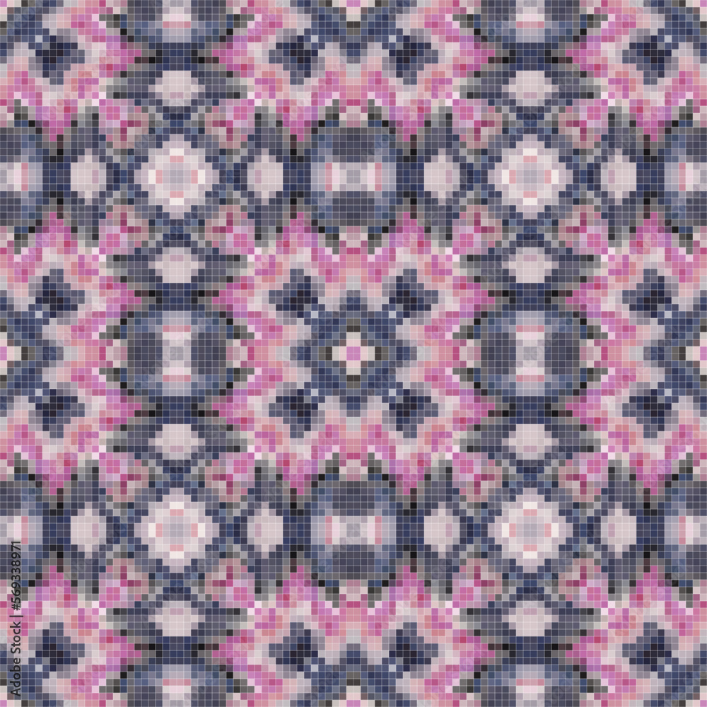Mediterranean mosaic seamless pattern design. Mediterranean mosaic seamless pattern design.