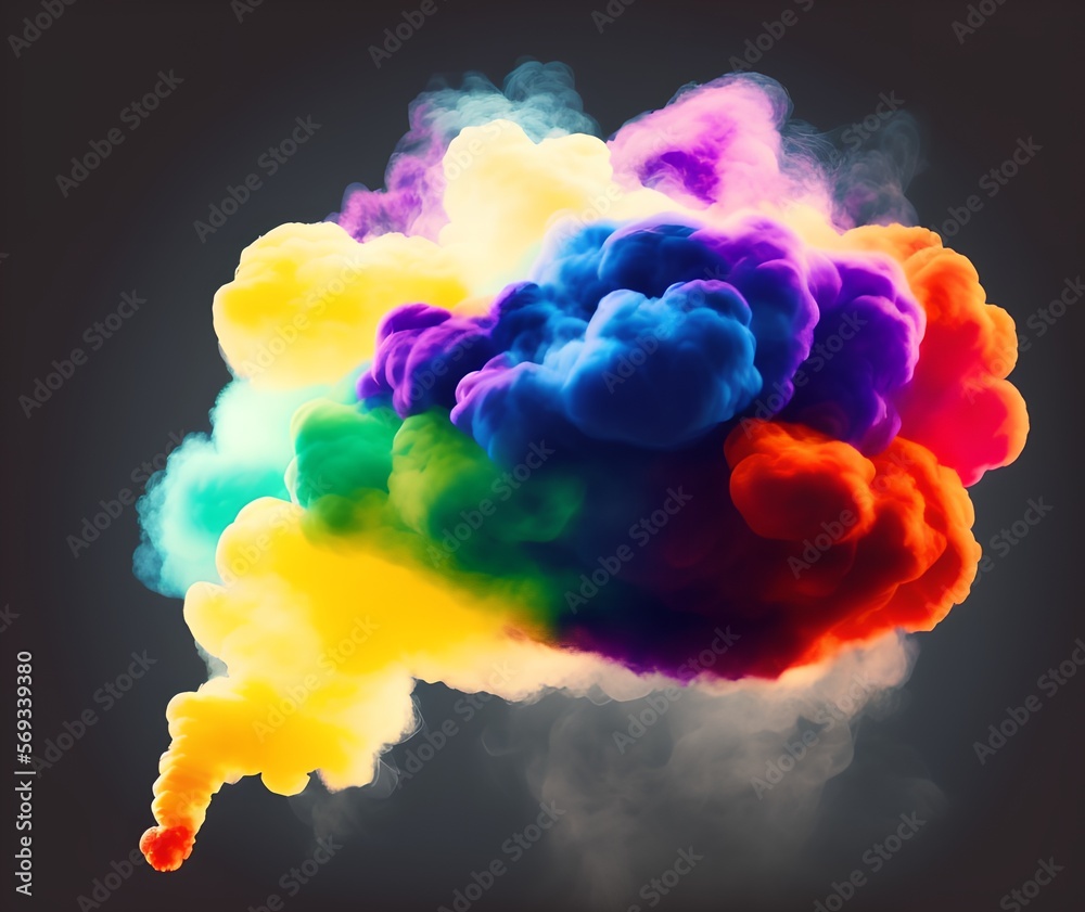 Smoke Puff Cloud, Generative AI Illustration