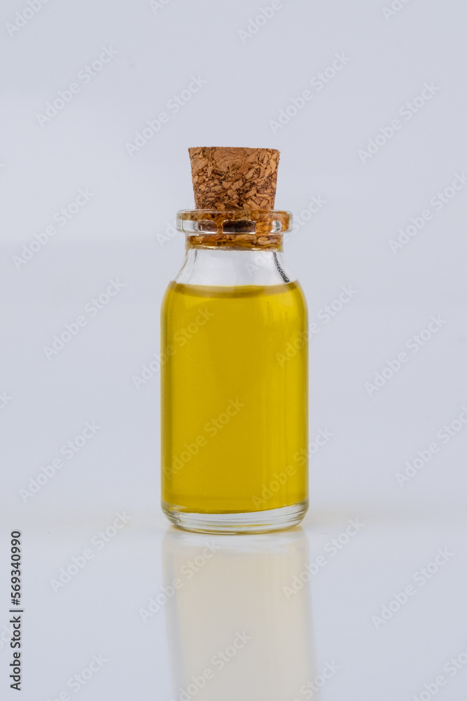 Small Oil Bottle Isolated On White Background Small Oil Bottle Isolated On White Background