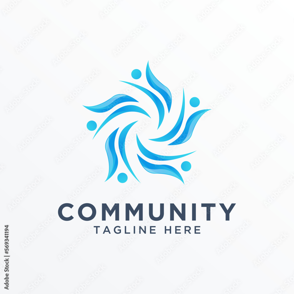 Community logo icon elements template. Community human logo template. Community health care.