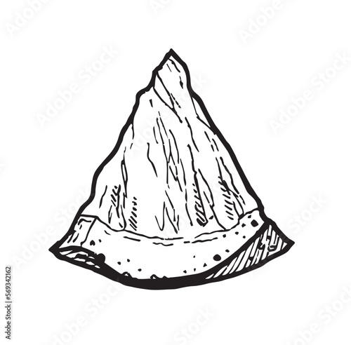 image of a piece of citrus, for the design of kitchen items, menus and dishes; sticker, postcard, ingredient