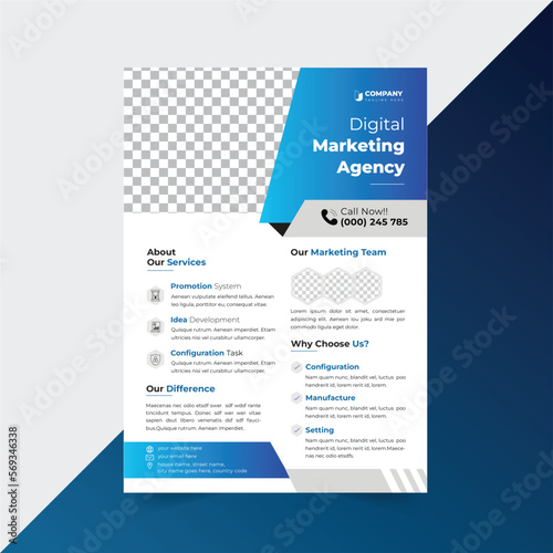 Digital Marketing And Corporate Business Flyer Design.