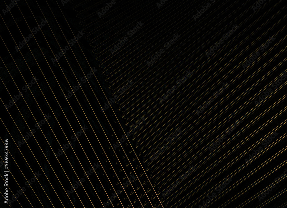 Black background with golden lines Black background with golden lines