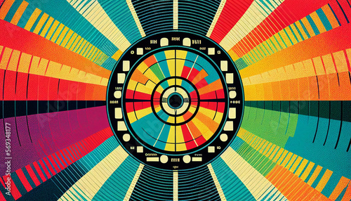 Television Test Pattern Background - Generative Ai