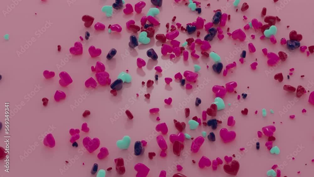 Valentine Day, 3D Hearts, Animation, 4k Video Valentine Day, 3D Hearts, Animation, 4k Video