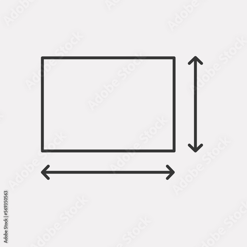 Coordinate axes sign. Measuring land area. Paper A4 size. Vector illustration