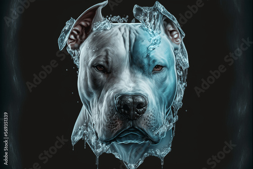 Portrait of a Dog Pitbull