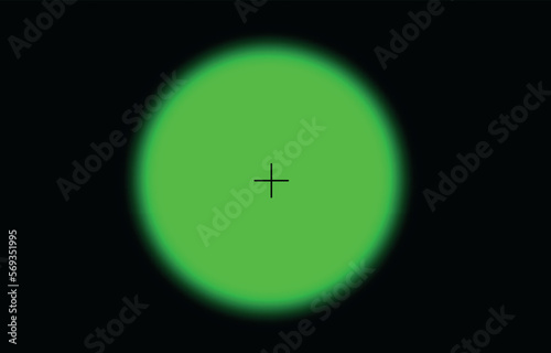 Gun viewfinder green for night. Sniper scope,rifle view. Vector isolated illustration