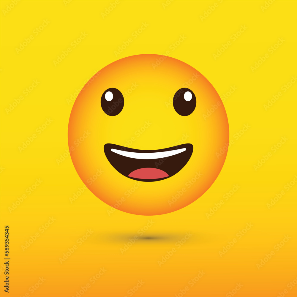 Smiley Face Vector Icon Smile Emoticon Smile Emoji Icon Vector Smilling And Laughing Yellow 0788