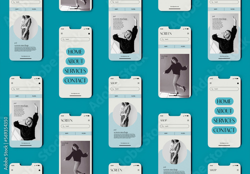 Smartphone Website Layout Mockup