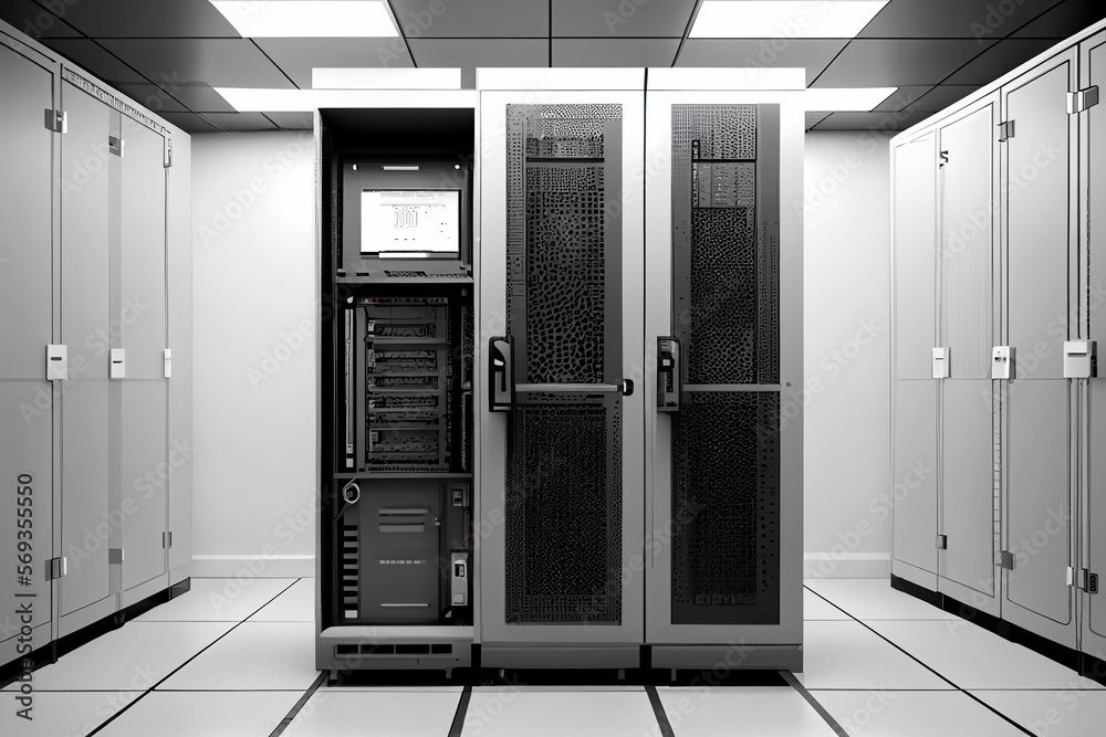 Fototapeta premium supercomputer,illstration generative ai content by Midjourney