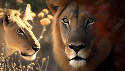 Majestic Lions: A Strong Bond