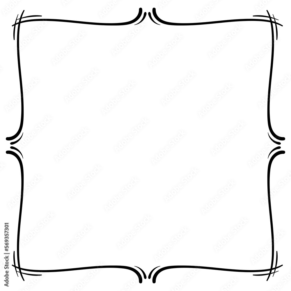 Simple and floral frame and square border Simple and floral frame and square border