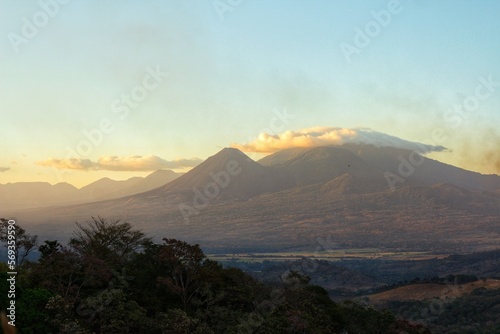 mountain at sunset