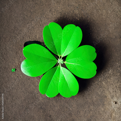 four leaf clover isolated the symbol of luck.Generative AI photo