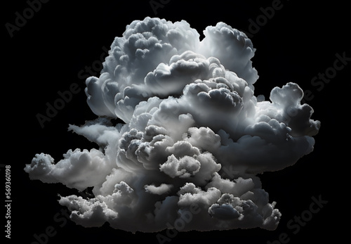 Storm cloud, cumulus, thunderstorm transparent background 3d rendering file photo