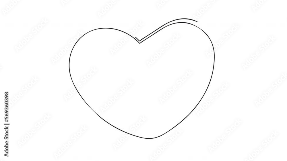Valentine's day. Animated hand drawn heart isolated on white background. Valentine's day. Animated hand drawn heart isolated on white background.
