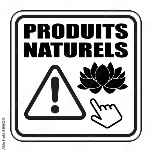 Logo produits naturels.