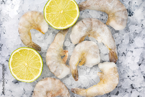 frozen shrimp at the fish store

